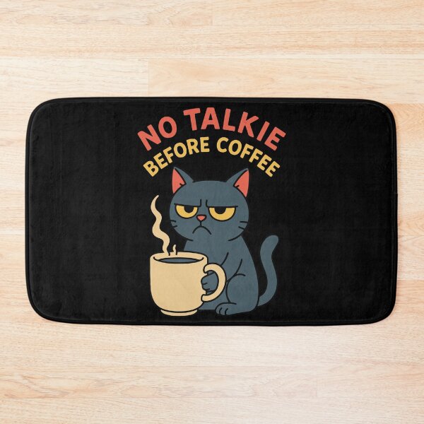 Item preview, No Talkie Before Coffee Cute Cat Design Funny designed and sold by LuminOrb.