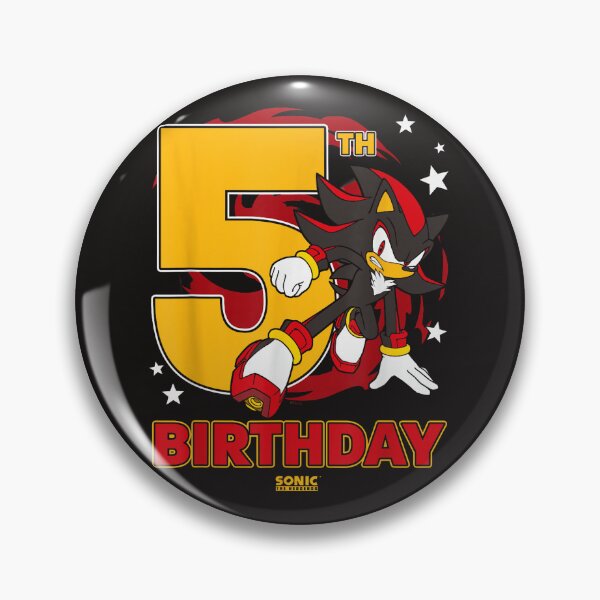 Item preview, Sonic The Hedgehog 5Th Birthday Epic Shadow Big Chest Logo  designed and sold by SamCardenas66.