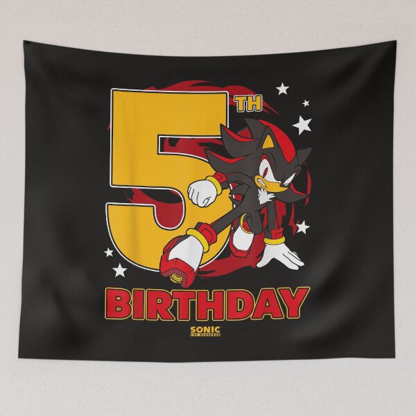 Item preview, Sonic The Hedgehog 5Th Birthday Epic Shadow Big Chest Logo  designed and sold by SamCardenas66.