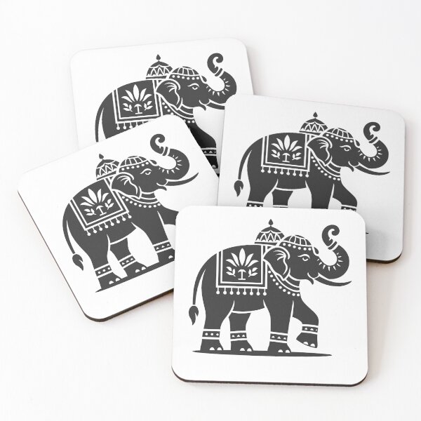 Item preview, Majestic Ornamental Elephant Silhouette designed and sold by Broken Minimalister.