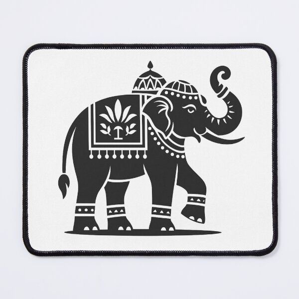 Item preview, Majestic Ornamental Elephant Silhouette designed and sold by Broken Minimalister.