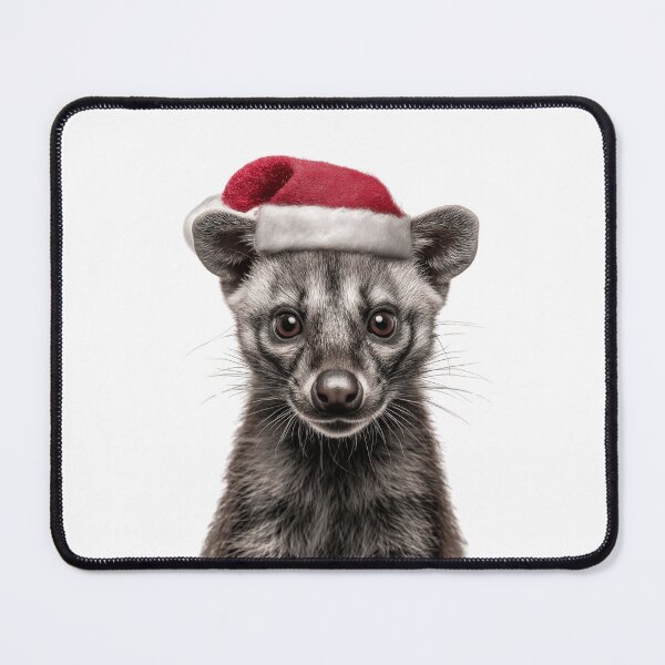 Item preview, Civet with Christmas Hat – Festive Civet Xmas Design designed and sold by LazyOwlStore.