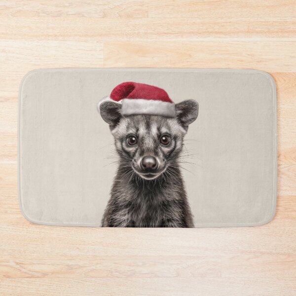 Item preview, Civet with Christmas Hat – Festive Civet Xmas Design designed and sold by LazyOwlStore.