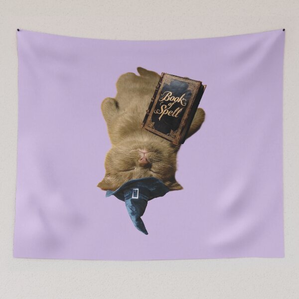 Item preview, Sleeping Witch Kitty designed and sold by chillaxcats.