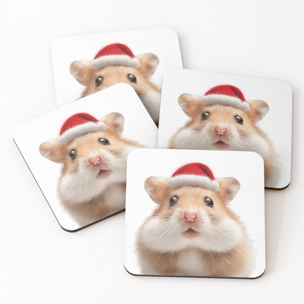 Item preview, Hamster with Christmas Hat – Festive Hamster Xmas Design designed and sold by LazyOwlStore.