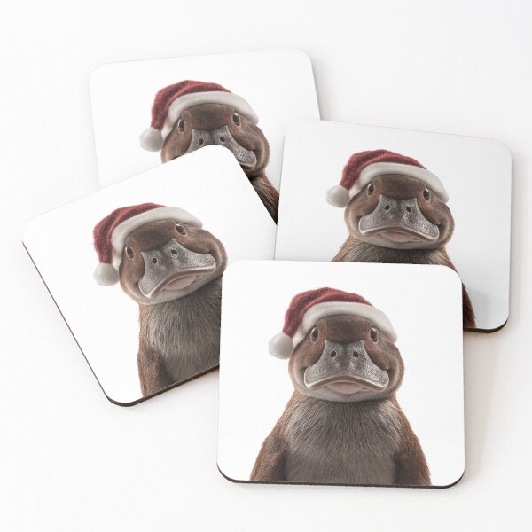 Item preview, Platypus with Christmas Hat – Festive Platypus Xmas Design designed and sold by LazyOwlStore.