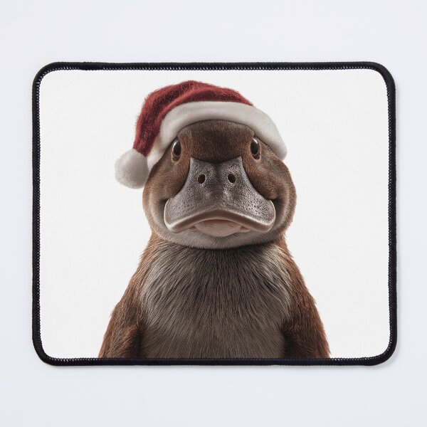 Item preview, Platypus with Christmas Hat – Festive Platypus Xmas Design designed and sold by LazyOwlStore.