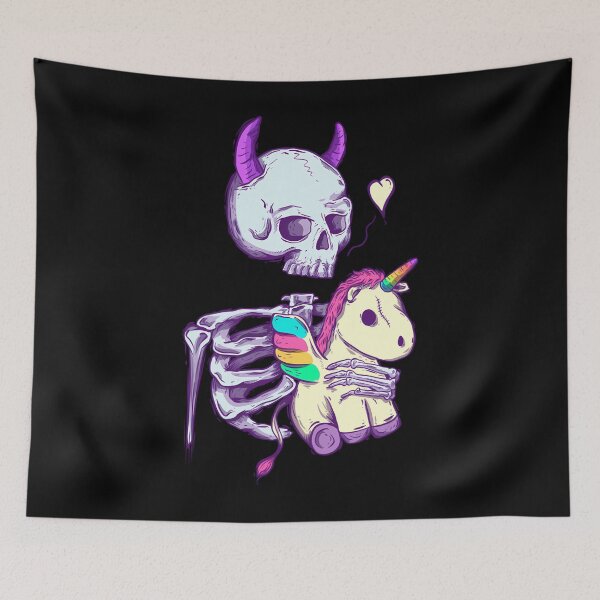 Item preview, Cute Skeleton With Unicorn  	 designed and sold by peeipmjf66.