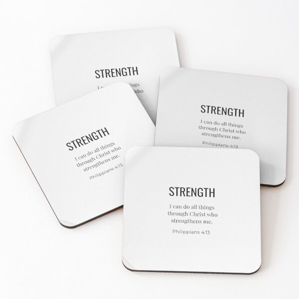 Item preview, Strength - Christian Scripture Triptych Wall Art - Part 1/3 designed and sold by Dwordsdaily.