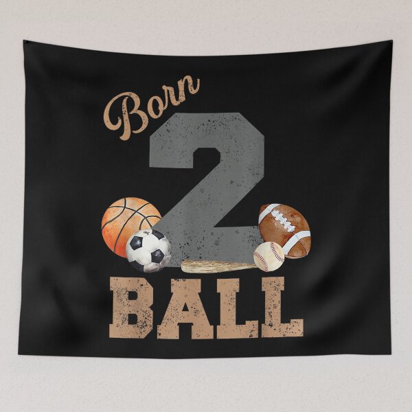 Item preview, Born 2 Ball 2nd Birthday Sports 2 Year Old Boy Second Bday designed and sold by wardpowerslamon.