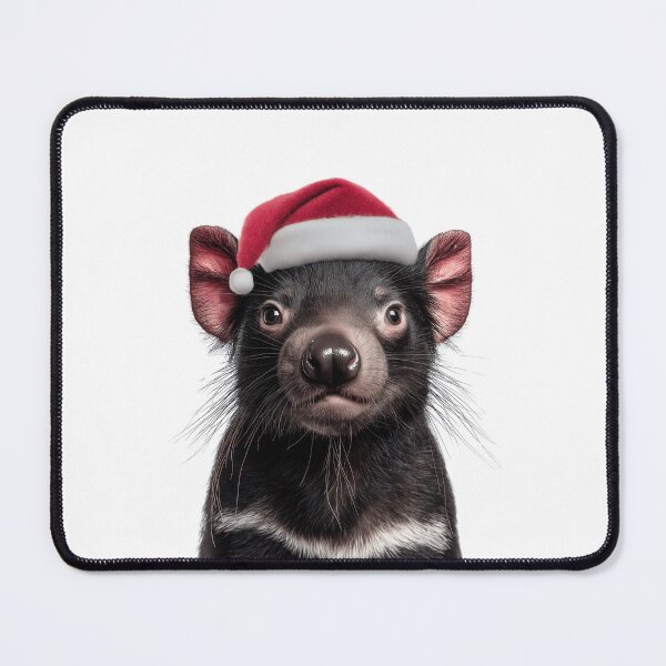 Item preview, Tasmanian Devil with Christmas Hat – Festive Tasmanian Devil Xmas Design designed and sold by LazyOwlStore.