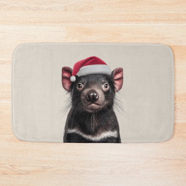 Item preview, Tasmanian Devil with Christmas Hat – Festive Tasmanian Devil Xmas Design designed and sold by LazyOwlStore.