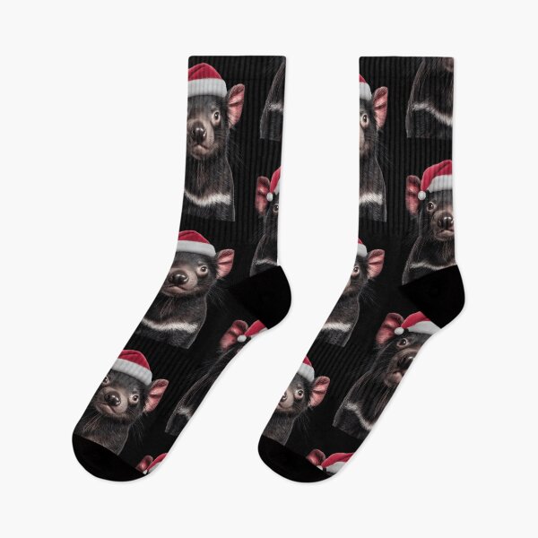 Item preview, Tasmanian Devil with Christmas Hat – Festive Tasmanian Devil Xmas Design designed and sold by LazyOwlStore.