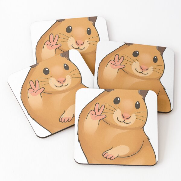 Aperçu de l'œuvre Peace Out Hamster – Conception d'animal mème drôle créée et vendue par Trendy Art.