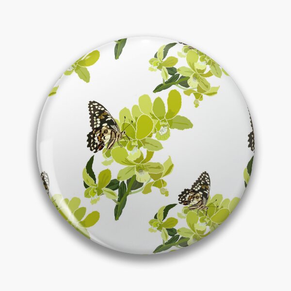 Item preview, Butterfly and Orchid Floral Transparent Pattern designed and sold by MNX.