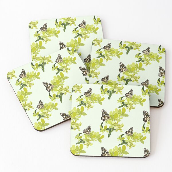 Item preview, Butterfly and Orchid Floral Transparent Pattern designed and sold by MNX.