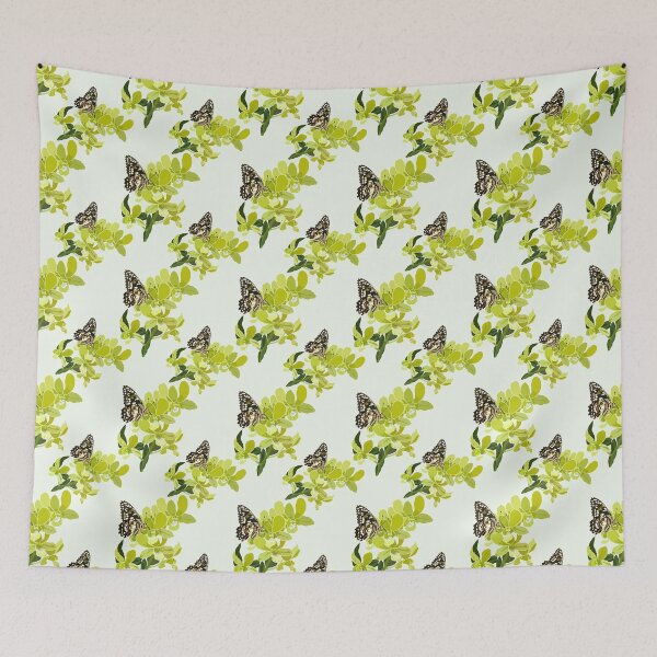 Item preview, Butterfly and Orchid Floral Transparent Pattern designed and sold by MNX.