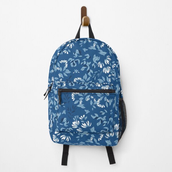 Item preview, Blue Monochrome Botanicals Pattern designed and sold by Farissa Designs.