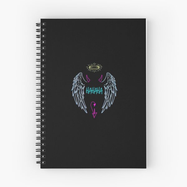 Item preview, Neon Angel Wings, Devil Horns, and Halo with Graffiti HAHAHA – Vibrant Digital Illustration designed and sold by PixelVibe782.
