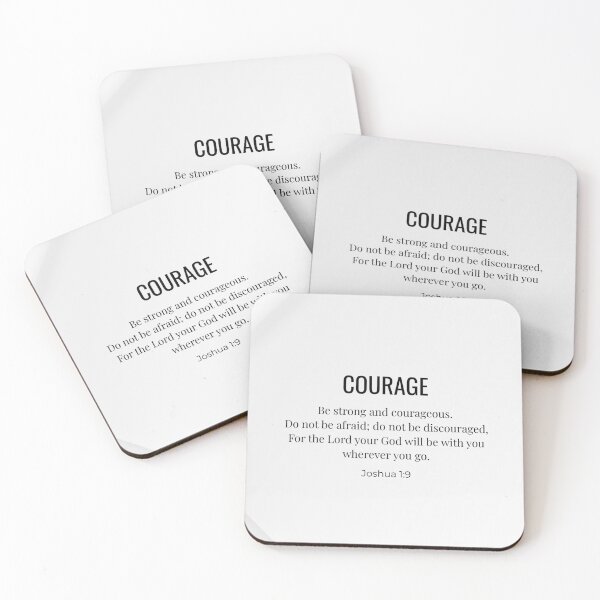 Item preview, Courage - Christian Scripture Triptych Wall Art - Part 2/3 designed and sold by Dwordsdaily.