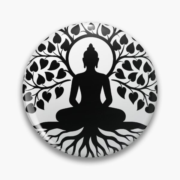 Item preview, Enlightened Buddha Under the Bodhi Tree – Spiritual Meditation Art designed and sold by Broken Minimalister.