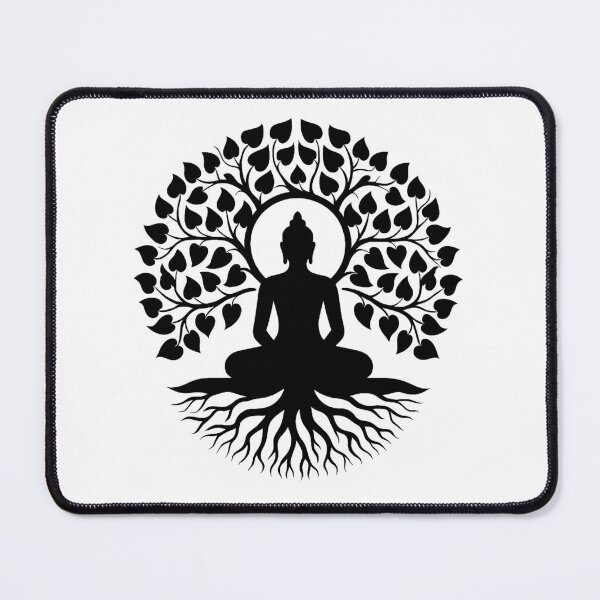 Item preview, Enlightened Buddha Under the Bodhi Tree – Spiritual Meditation Art designed and sold by Broken Minimalister.