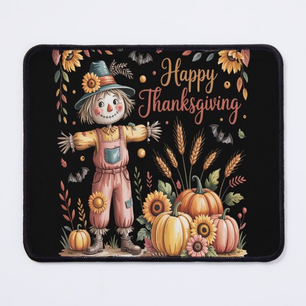 Item preview, Happy Thanksgiving pumpkin straw man designed and sold by VladoZork.