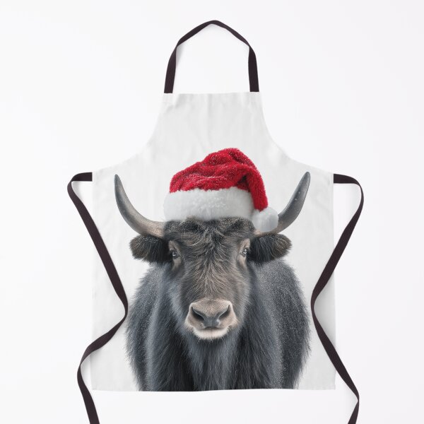 Item preview, Yak with Christmas Hat – Festive Yak Xmas Design designed and sold by LazyOwlStore.