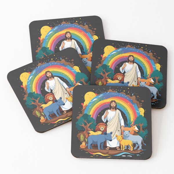 Item preview, Divine Harmony: Jesus, Animals, and the Covenant Rainbow designed and sold by UrvashiStudio.