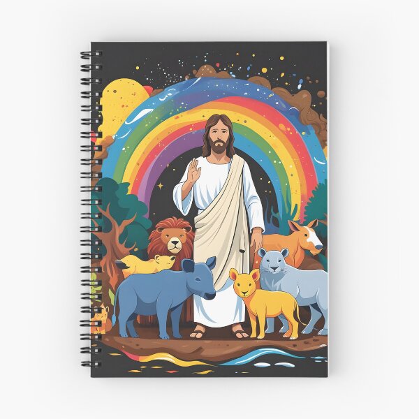 Item preview, Divine Harmony: Jesus, Animals, and the Covenant Rainbow designed and sold by UrvashiStudio.