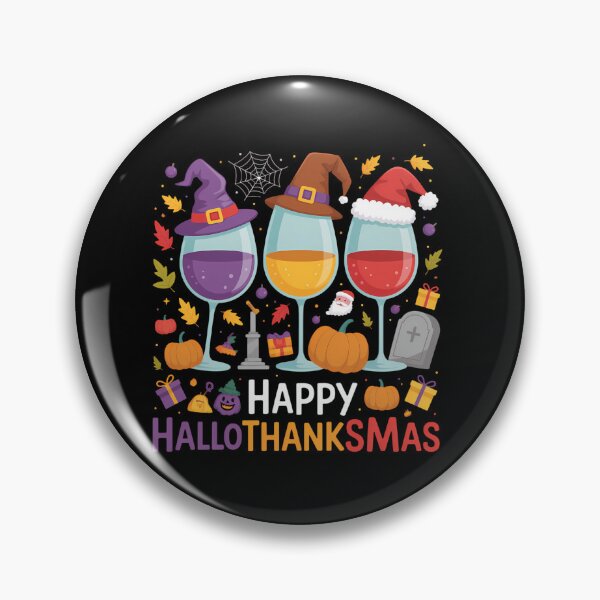 Item preview, Wine Glass Thankgiving Wine Happy Hallothanksmas designed and sold by tabdejinti.