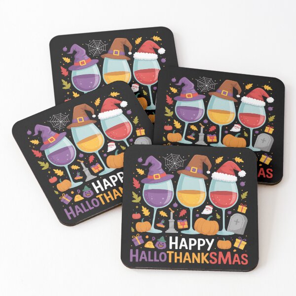 Item preview, Wine Glass Thankgiving Wine Happy Hallothanksmas designed and sold by tabdejinti.