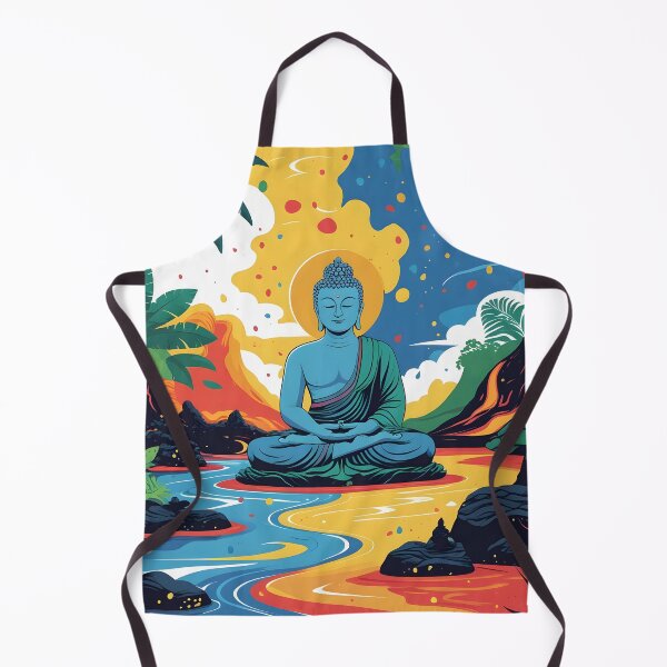 Item preview, Cosmic Nirvana: Buddha's Serenity by the Sacred River designed and sold by UrvashiStudio.