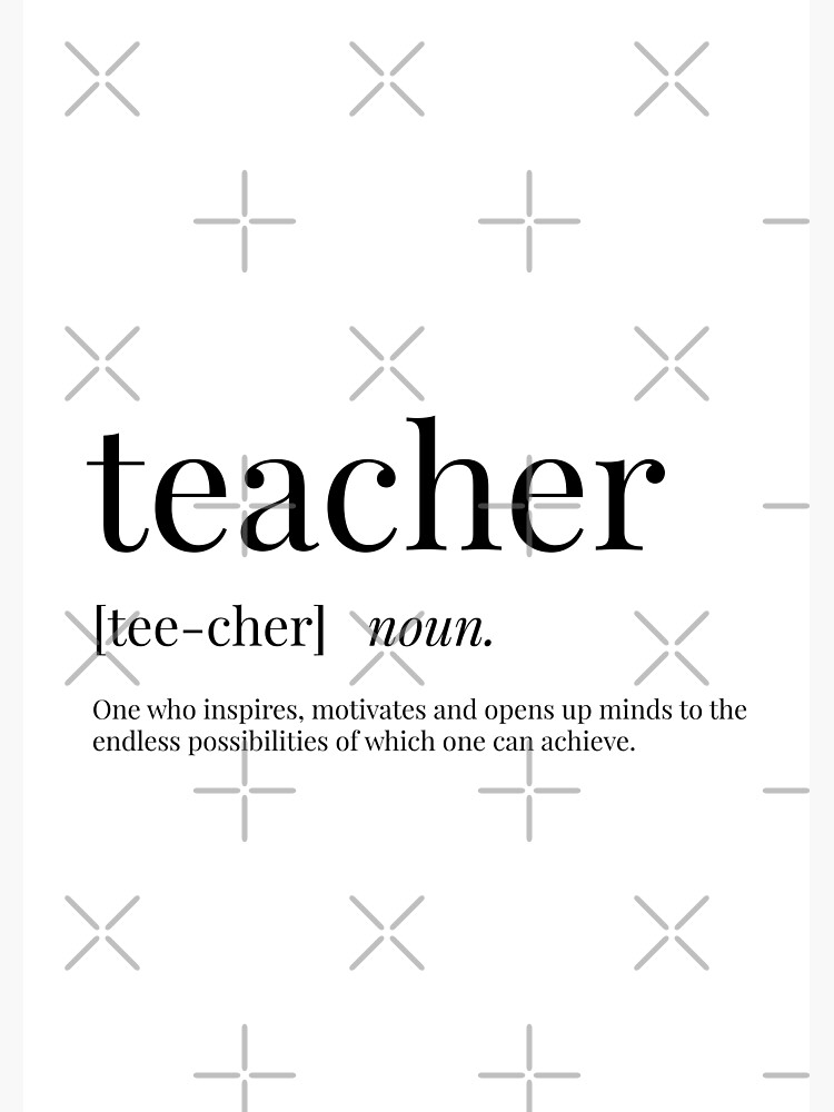 "Teacher Definition" Poster by definingprints Redbubble