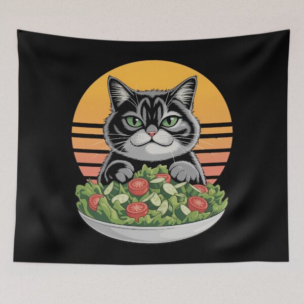 Item preview, Angry Women Yelling At Confused Cat At Dinner Table Meme Cat designed and sold by PunkNation-Arts.