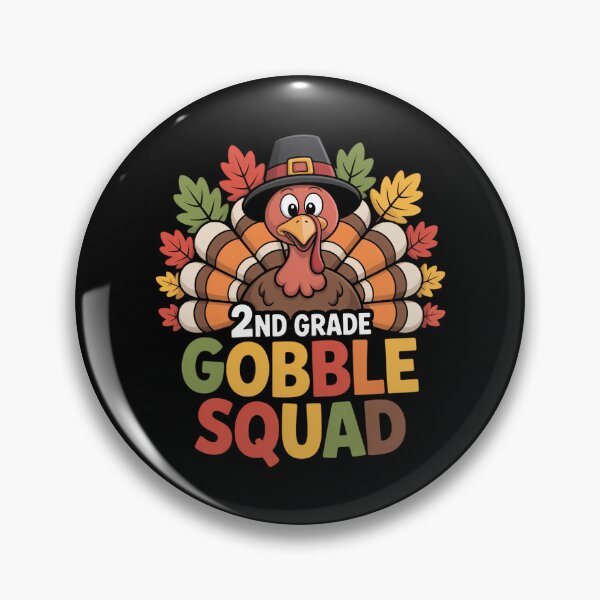 Item preview, 2nd Grade Gobble Squad Fun Thanksgiving Turkey designed and sold by ticlitule.