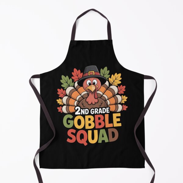 Item preview, 2nd Grade Gobble Squad Fun Thanksgiving Turkey designed and sold by ticlitule.