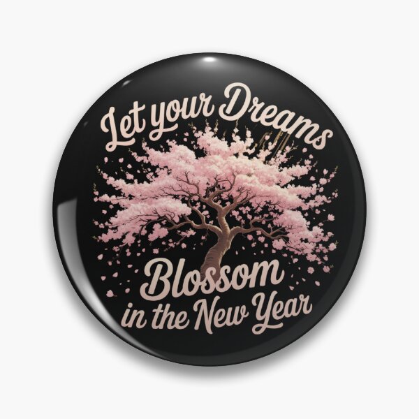 Artikelvorschau, Motivational Sakura Tree with Positive New Year Quote entworfen und verkauft von WitchyWhisper.
