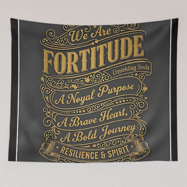 Item preview, We Are Fortitude – Vintage Inspirational Typography Poster (Resilience & Spirit) designed and sold by Piwemal.