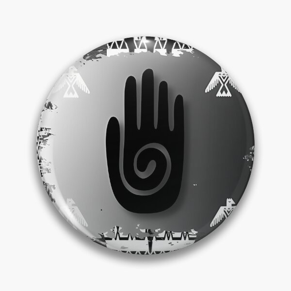 Item preview,  Hopi Indian Healing Hand With Tribal Symbol Pattern In Black And White designed and sold by Edneist22.