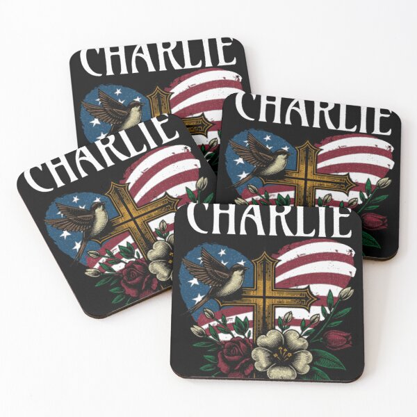Item preview, God Bless Charlie Cross Bird Flowers Patriotic Gift designed and sold by KarieFistlert.