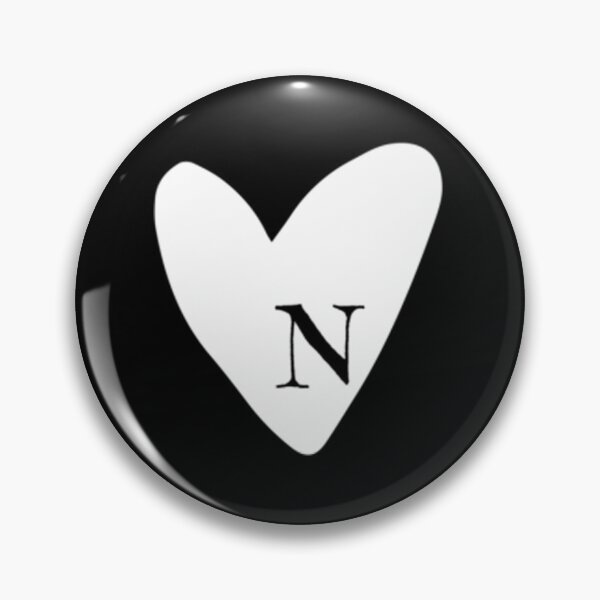 Item preview,  Cute Hand Drawn Heart With Letter N Monogram Initial Gift designed and sold by ThomaWillits.