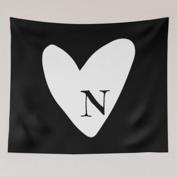Item preview,  Cute Hand Drawn Heart With Letter N Monogram Initial Gift designed and sold by ThomaWillits.