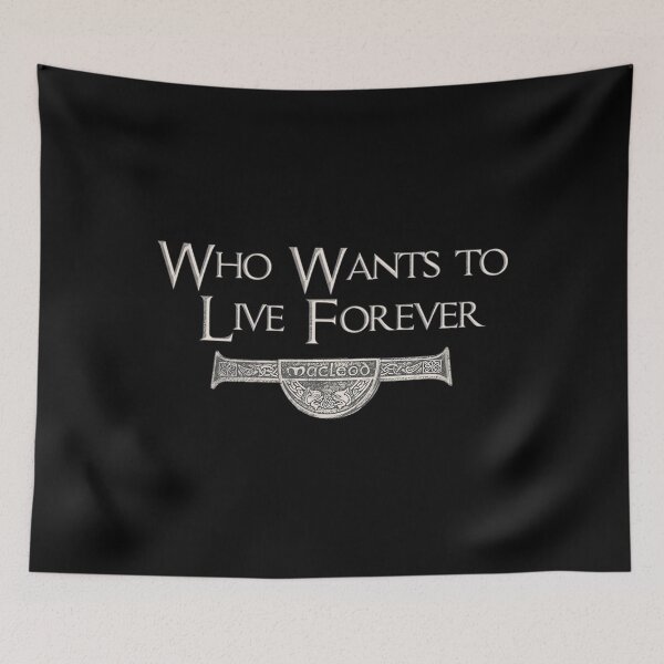 Item preview, Connor Macleod Sword - Live Forever Highlander Quote - White 	 designed and sold by qdssooccpf95.