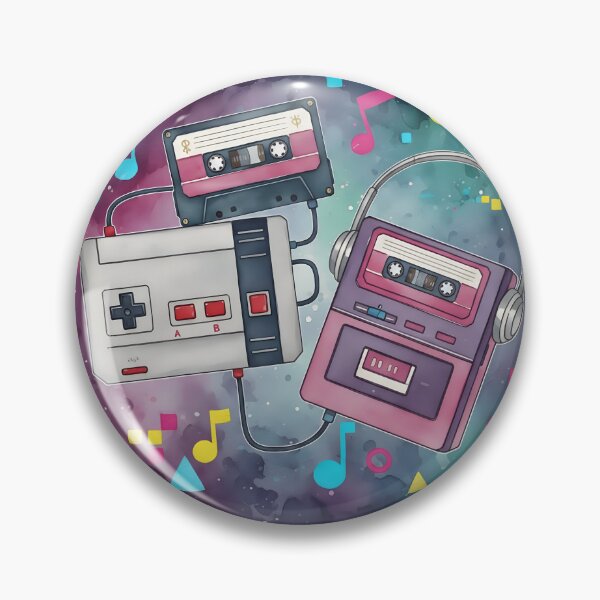 Item preview, Nostalgia 80 cassette watercolor painting handmade  designed and sold by AMAOZ.