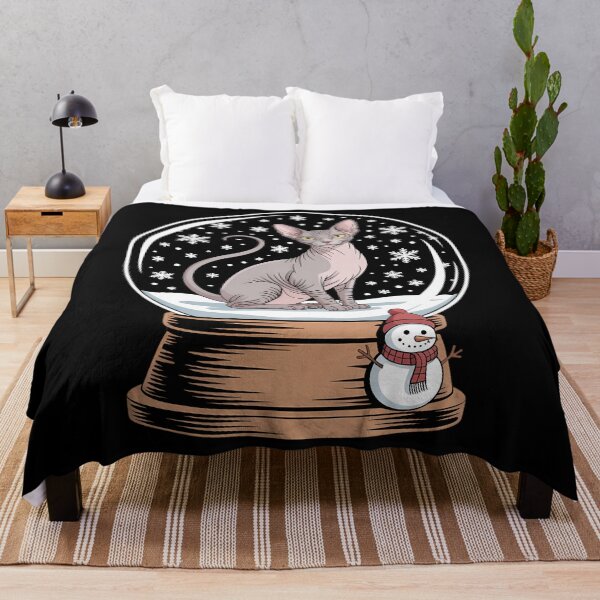 Item preview, Christmas Black Sphynx Cat Snow Globe Pajama designed and sold by HellD3vil-Art.
