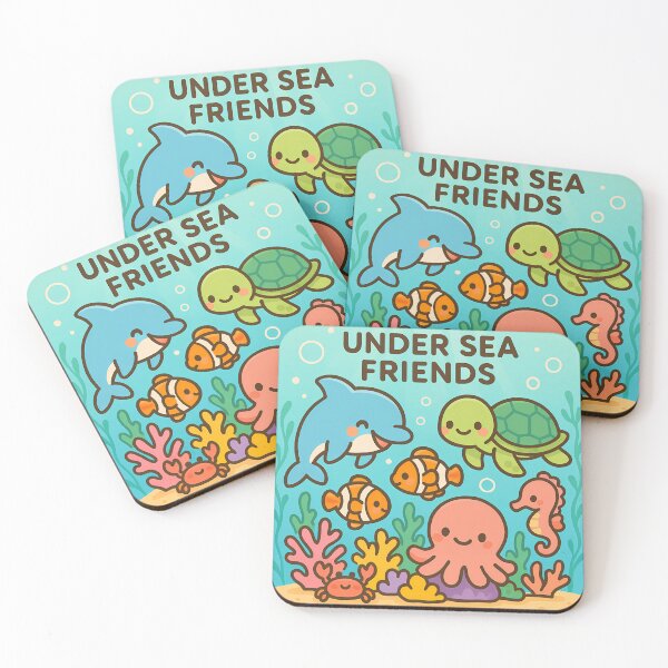 Item preview, Undersea Friends — Kawaii Ocean Animal Crew designed and sold by Aileen404.