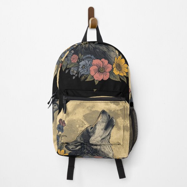 Item preview, Wolf & Flowers designed and sold by Myriad Finds.