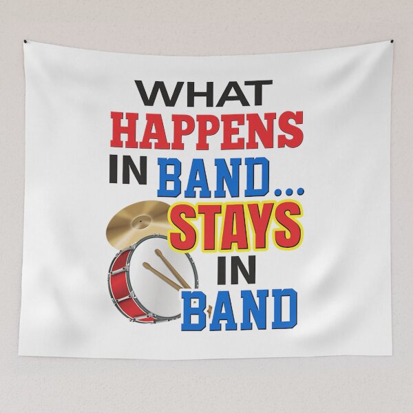 Item preview, 'What Happens In Bandstays In Band' (Black) designed and sold by Zackereahan.