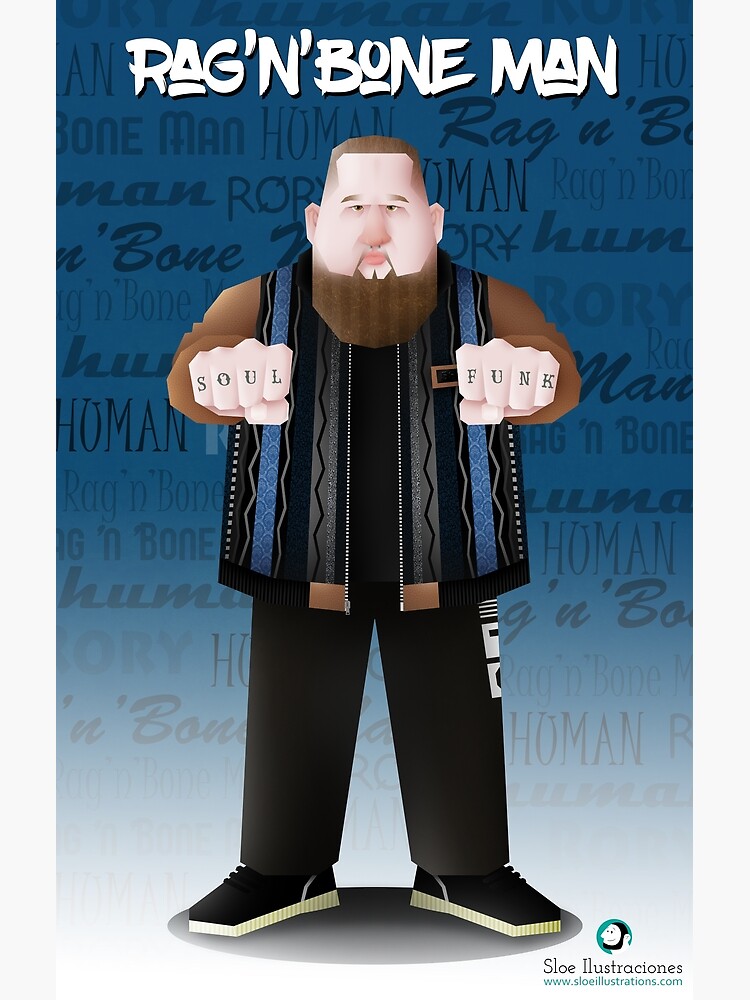 Rag N Bone Man Caricature Greeting Card By Sloeilustracion Redbubble